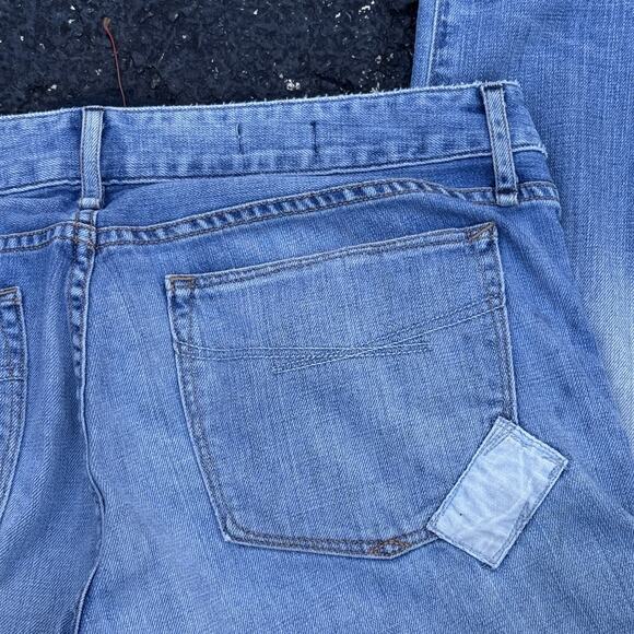 Gap 1969 Real Straight Jeans Patchwork Denim Jeans Embroidered Sz 32 Womens - Picture 10 of 10